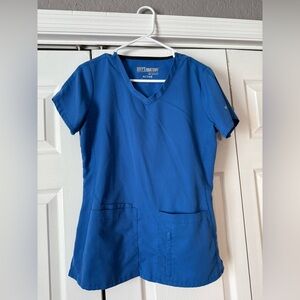 Grey’s Anatomy by Barco Uniforms V-Neck Blue Scrub Top Size S